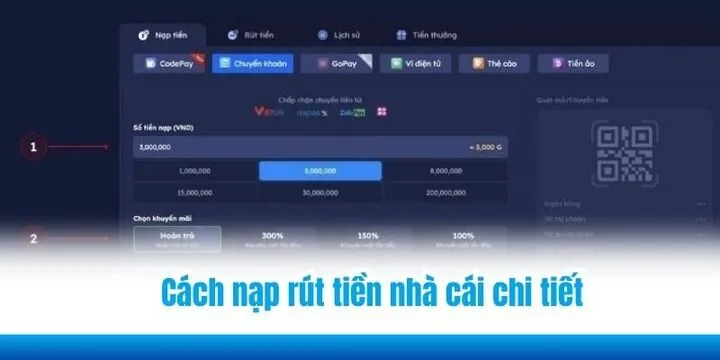 Hướng dẫn nạp và rút tiền Bong88 nhanh chóng